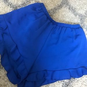 Gator blue ruffle shorts